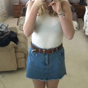 Textured Topshop White Crop Top